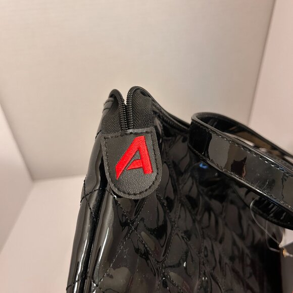🖤 Athalon Quilted Tote Bag – “Midnight” Black Patent Finish (NWT) - Picture 6 of 9